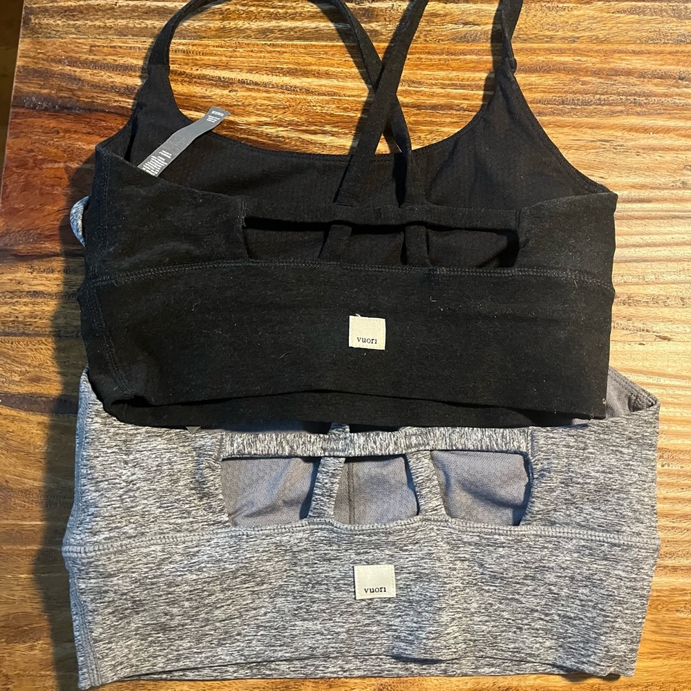 Vuori Black and Gray Sports Bras Intimates Collection